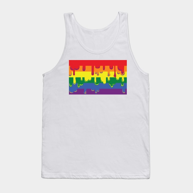 Dripping Gay Pride Tank Top by GalaxyEggToast